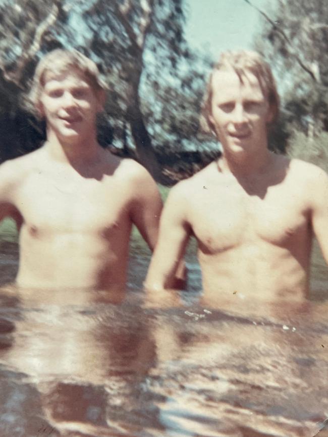 Glenn Wheatley with John Farnham in 1969 Picture: supplied