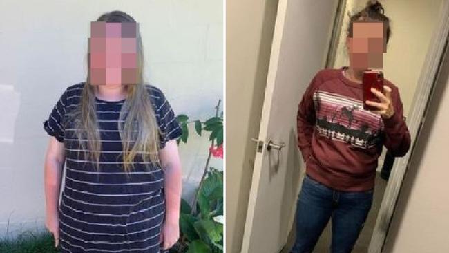 Sara before and after getting weight-loss surgery. Pictures: Supplied
