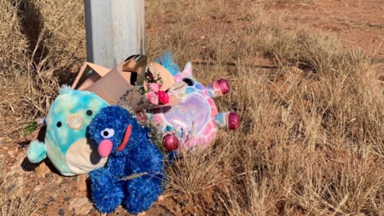 Soft toys were left at the home where three children were killed in a fatal house fire in Western Australia. Picture: Supplied