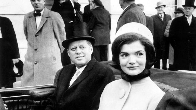 JFK with Jackie after taking the oath of office on January 20, 1961.