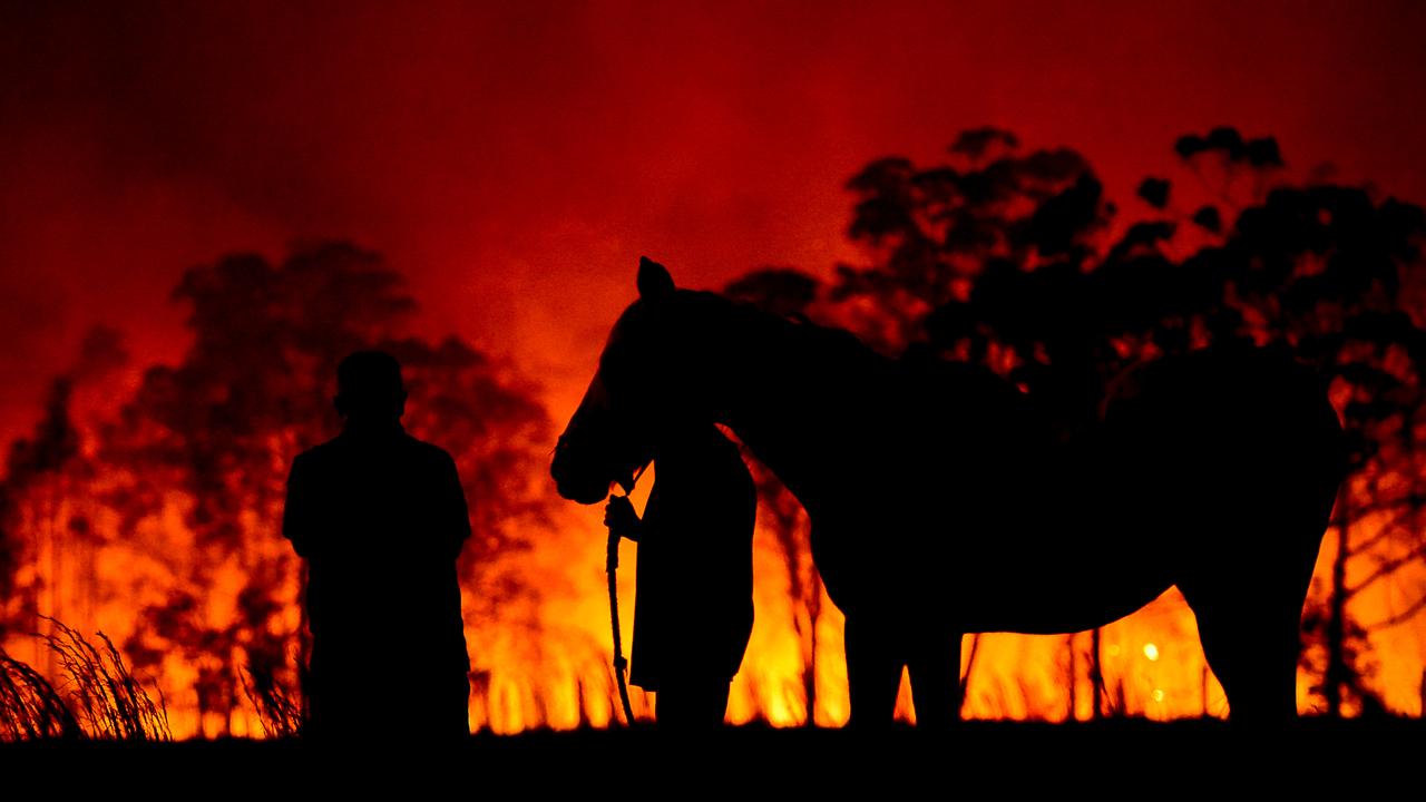 An out of control bushfire impacted the township of Bargo on Thursday. Picture: Matrix News