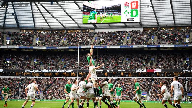 England v Ireland in the Six Nations at Twickenham in February. Picture: Getty