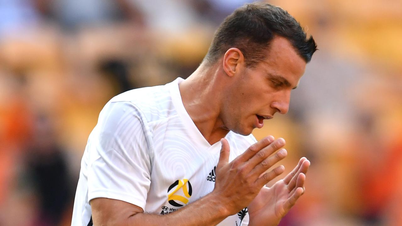 Steven Taylor of the Phoenix reacts after a missed shot on goal