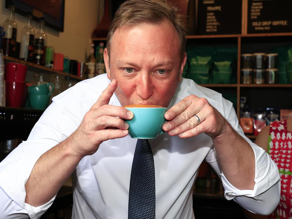 Premier Steven Miles campaigning in Bulimba in Brisbane this week. Picture: Adam Head