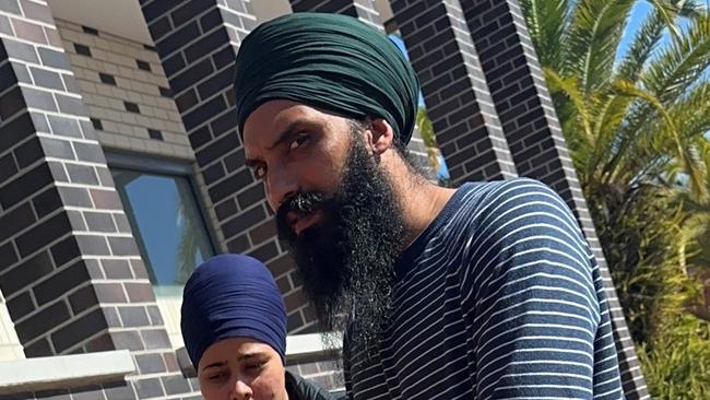 Right: Lovepreet Singh outside Lismore Courthouse facing charges of Dangerous driving occ death-drive manner dangerous and Negligent driving (occasioning death).