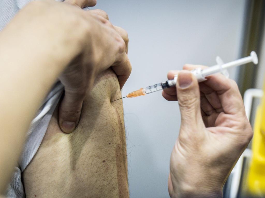 People are urged to get vaccinated. Picture: Tony McDonough/NCA NewsWire