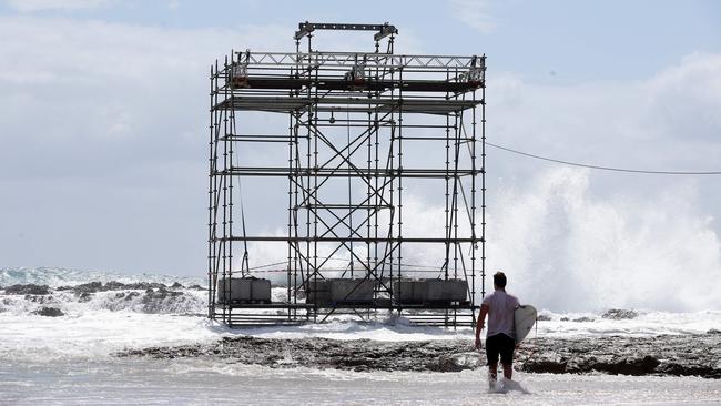 Infrastructure in place for the Quiksilver Pro cops a pounding. PIC: Adam Head