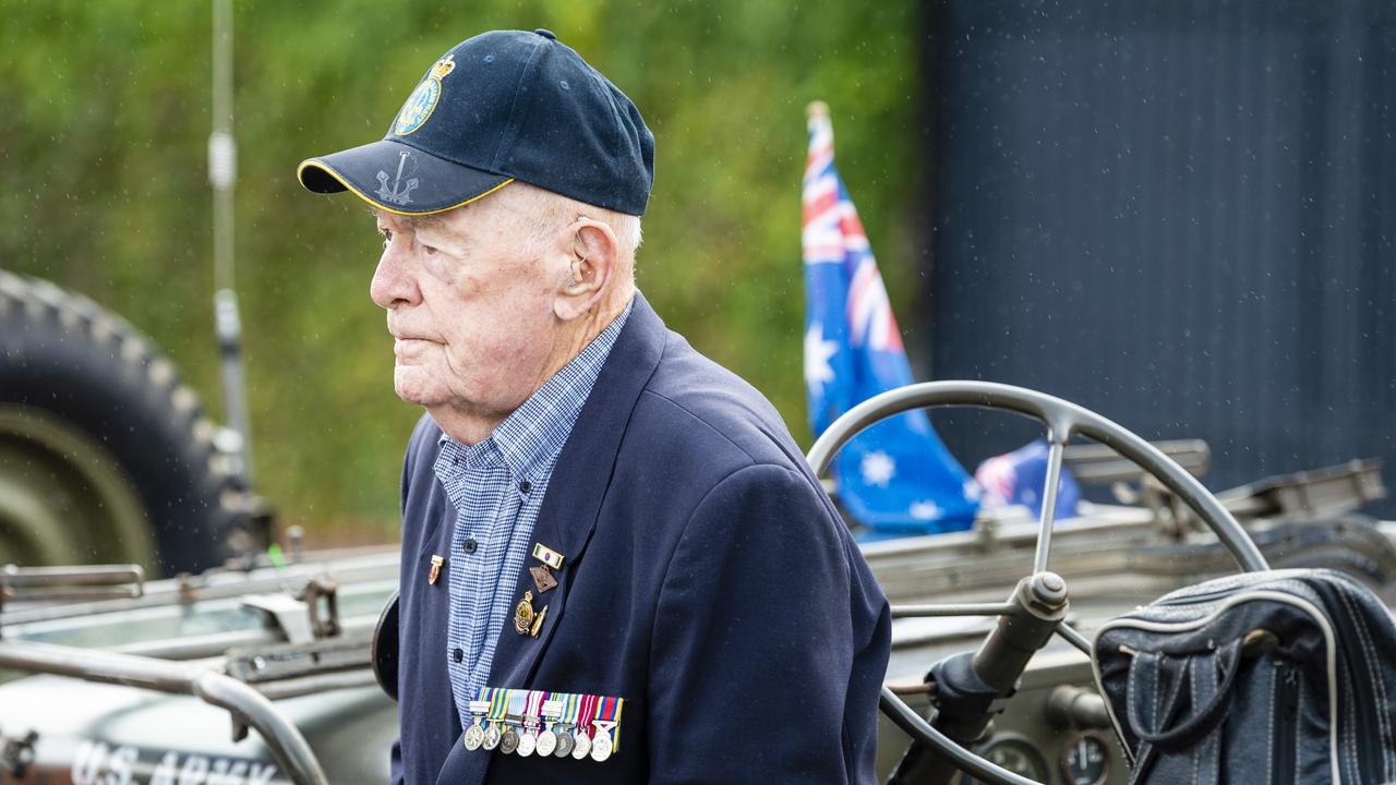 Korea and Malay veteran Ken Dellit before the Anzac Day morning march and service, Monday, April 25, 2022. Picture: Kevin Farmer