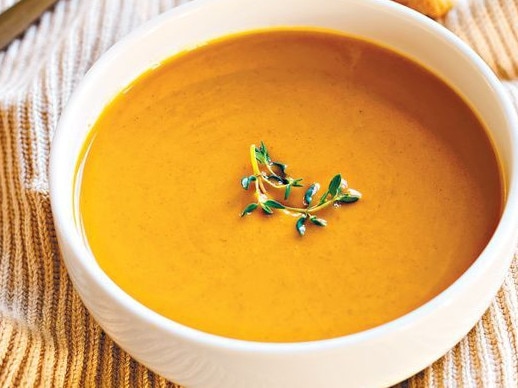 Slow cooker pumpkin soup.