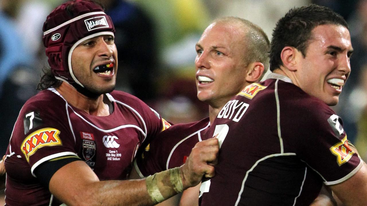 Johnathan Thurston and Darren Lockyer are the halves in Matty’s ideal Maroons team.