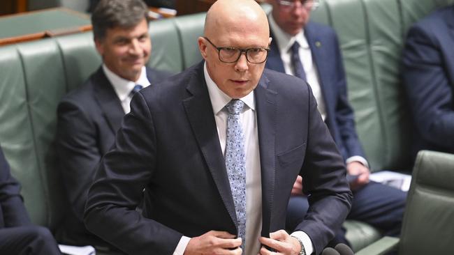 Opposition leader Peter Dutton is furious with his state branch over the council elections nomination bungle. Picture: NewsWire / Martin Ollman.