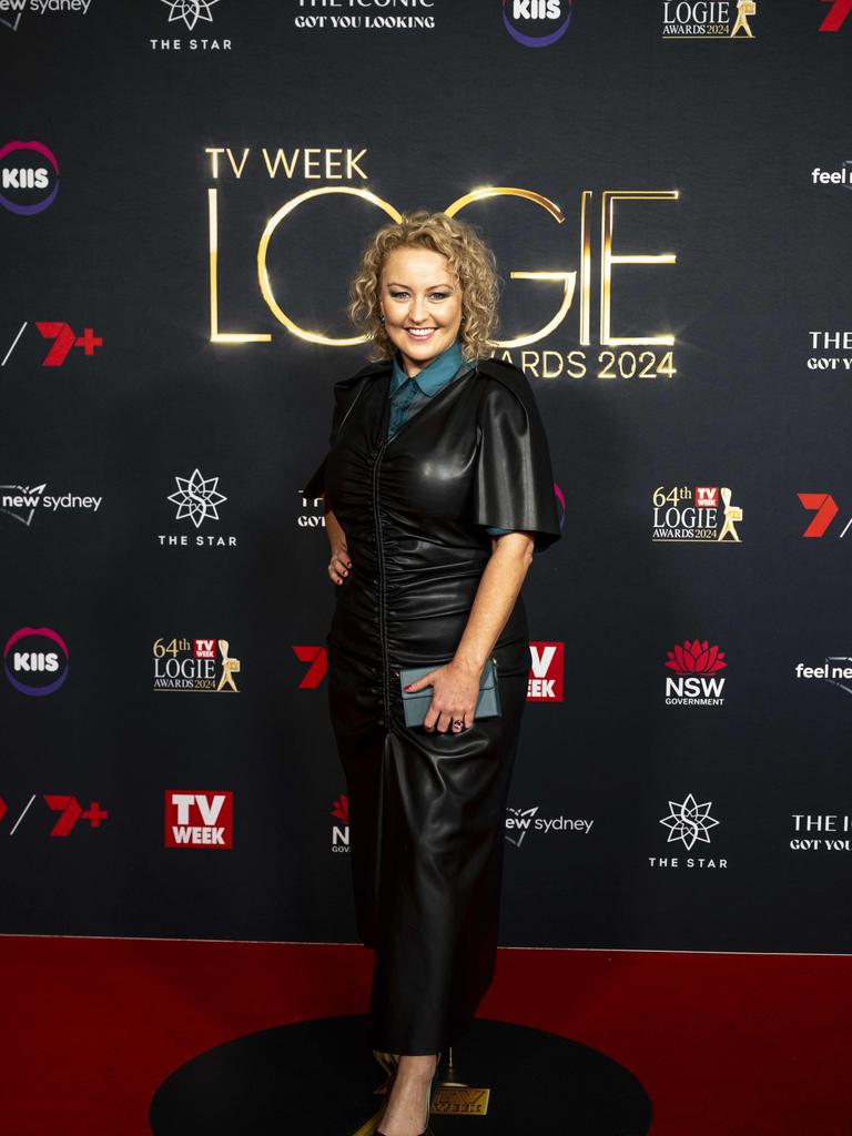 Zan Rowe puts her best foot forward in leather. Picture:NewsWire/ Monique Harmer