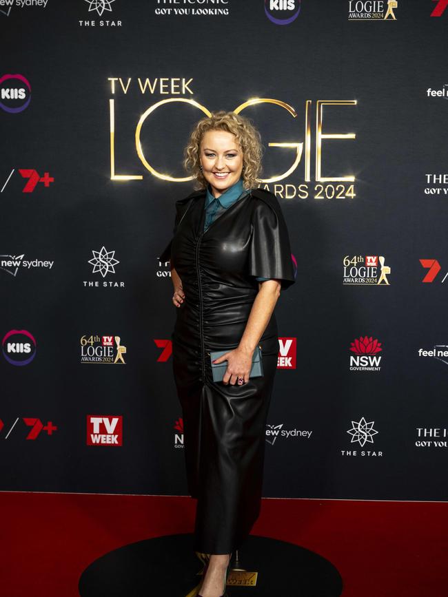 Zan Rowe puts her best foot forward in leather. Picture:NewsWire/ Monique Harmer