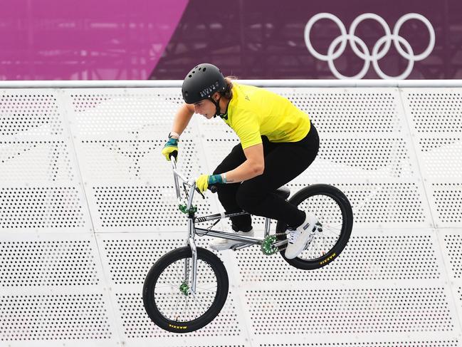 Australia’s Natalya Diehm is through to the final of the women’s BMX freestyle. Picture: Getty Images