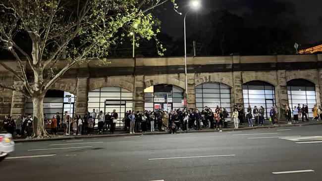 Crowds are pictured outside Sydney's Central Station. Picture: Reddit