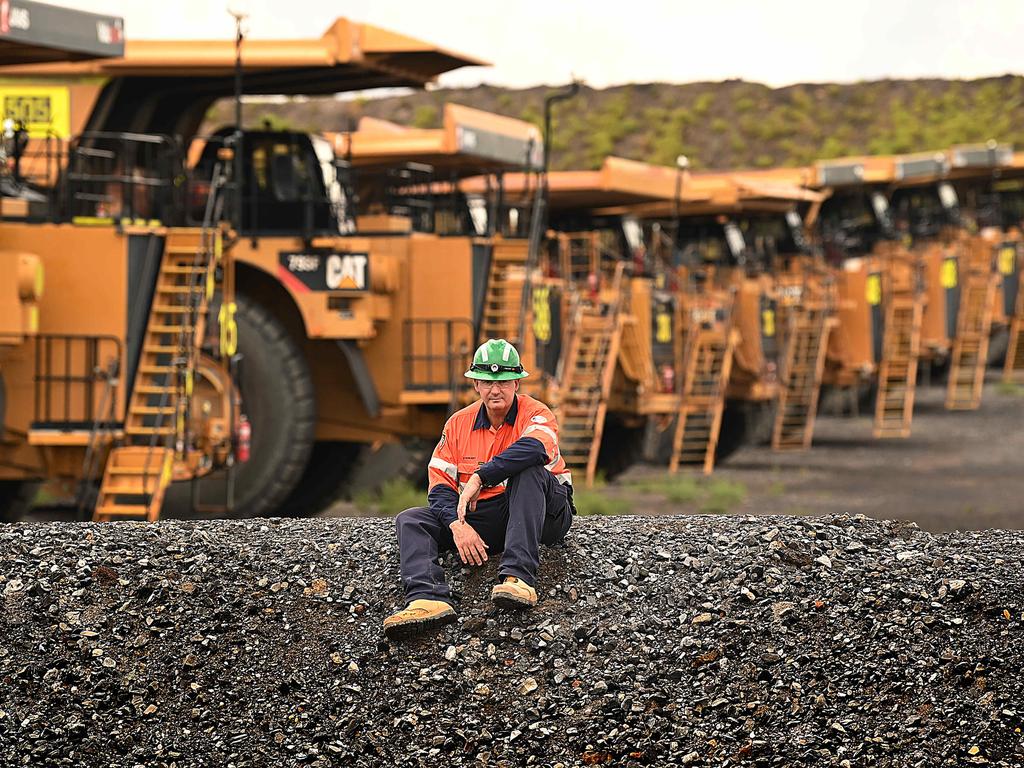 Stewart Mills, Pit Operator, reminisces about the first giant mining truck he drove, #310, at the New Acland coal mine, outside Oakey, west of Toowoomba. Lyndon Mechielsen.