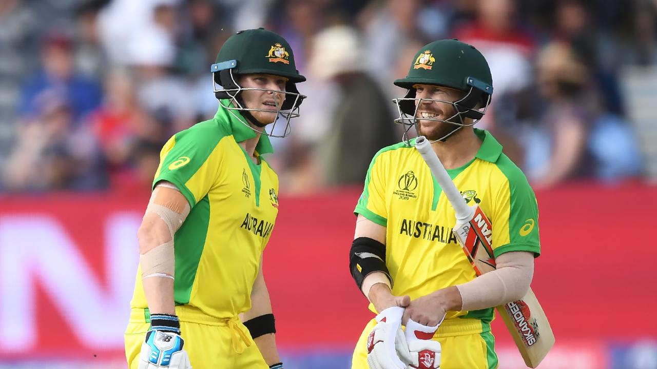 Steve Smith and David Warner (right) have been subject to booing during the World Cup. Photo: Dibyangshu Sarkar/AFP.
