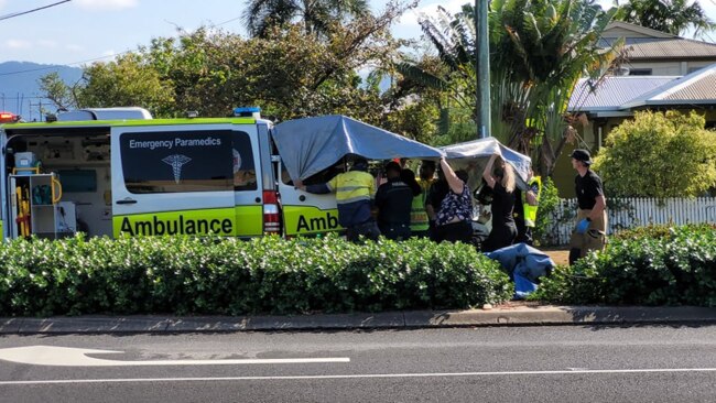 One person has been seriously injured in a Cairns CBD crash. PHOTO: Brendan Radke