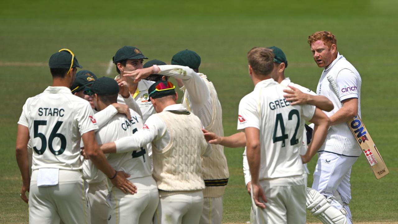 It all teed off after Bairstow was run out. (Photo by Stu Forster/Getty Images)