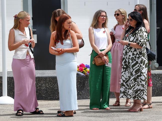 Mourners arrive at the funeral of Bianca Jones. Picture: NewsWire/Ian Currie