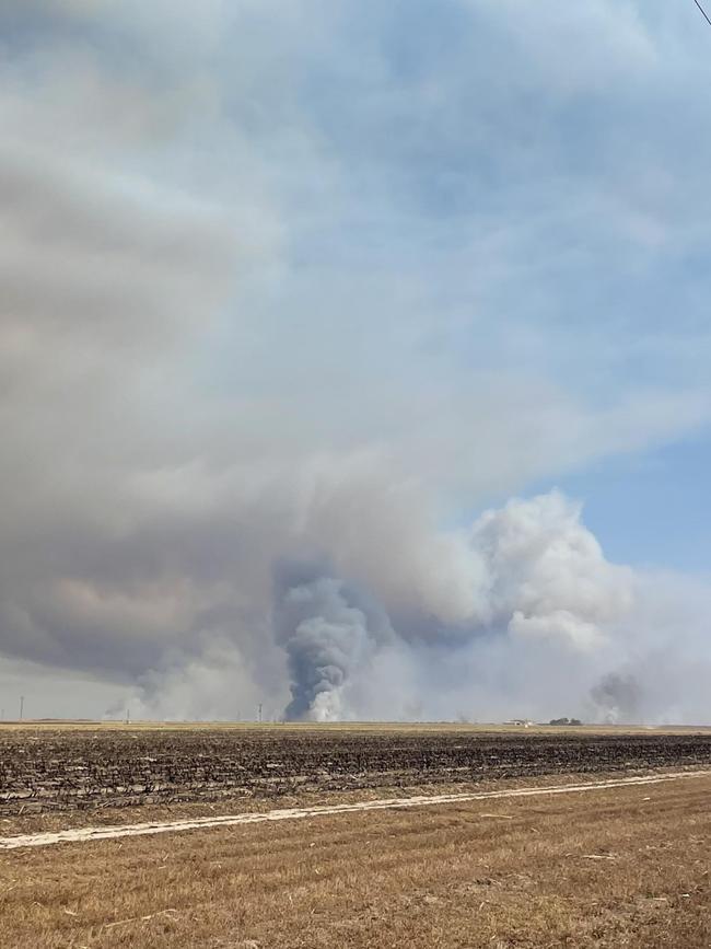 Emergency services are attempting to control the blaze around Kinkuna and Goodwood with multiple rural fire crews on the ground, supported by aircrews.