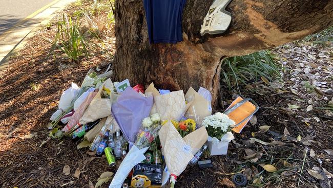 A roadside memorial tribute was made by the teen’s friend.