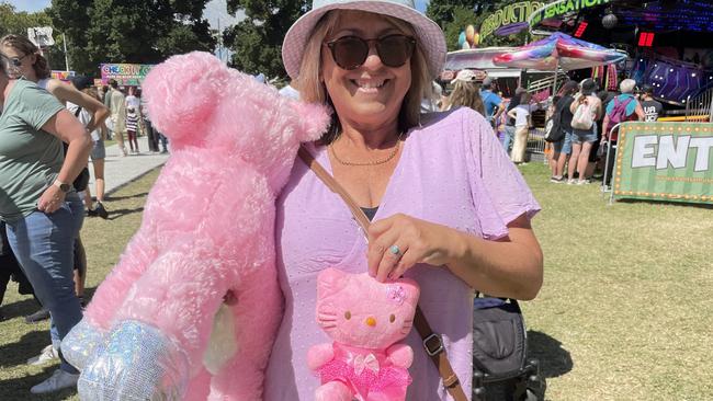 Ivanhoe's Maria Papoulis cleaned up with a giant pink unicorn and a pink cat at Moomba.