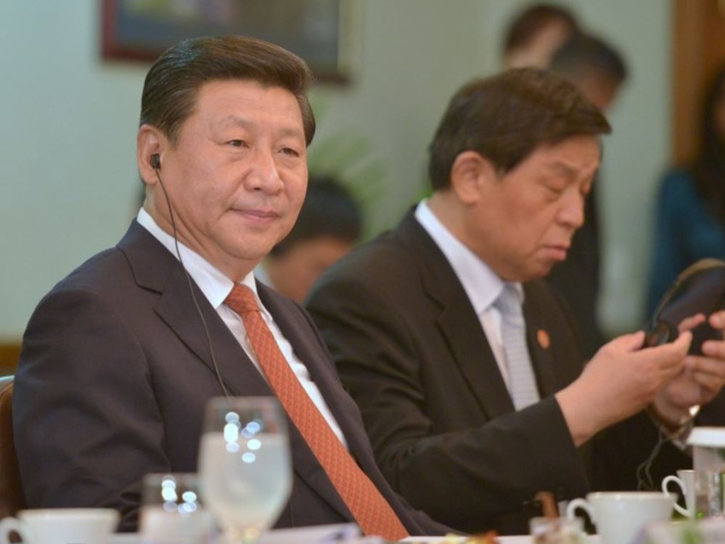 Chinese President Xi Jinping looks on during bilateral talks at the Maldives President’s Office in the capital island Male, where he sought backing for a “21st century maritime silk road”. Picture: AFP