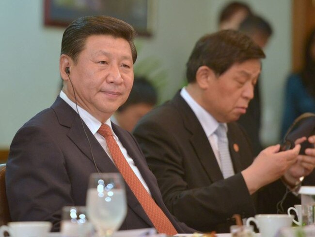 Chinese President Xi Jinping looks on during bilateral talks at the Maldives President’s Office in the capital island Male, where he sought backing for a “21st century maritime silk road”. Picture: AFP