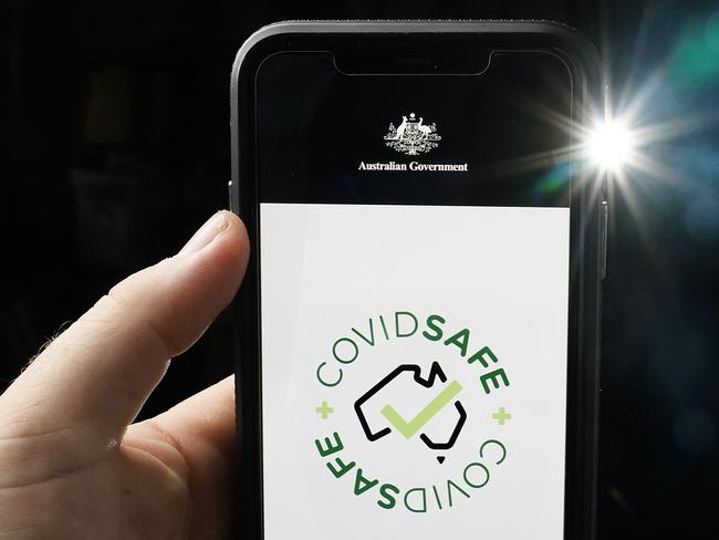 An iPhone displays the CovidSafe app released by the Australian government. Picture: Supplied