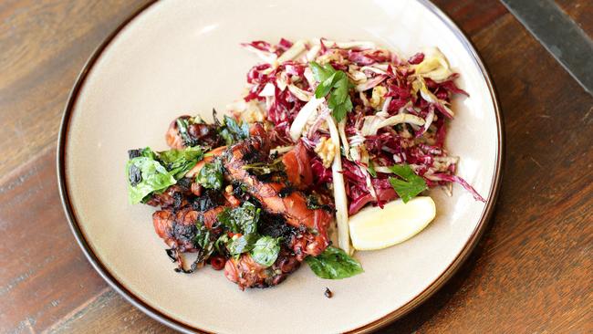 The grilled octopus at Gemelli. Pic by Luke Marsden.