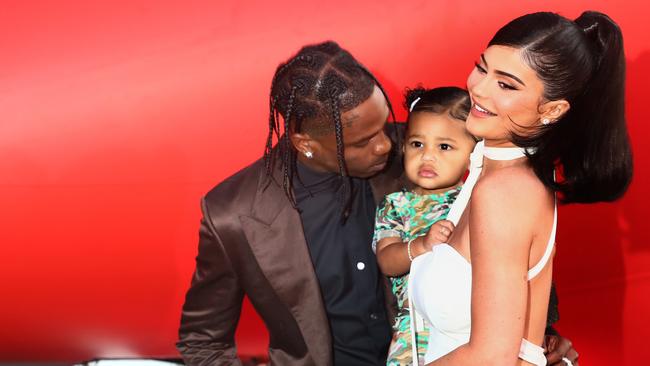 Kylie Jenner said post-partum with her new son has been harder than with her daughter, Stormi. Picture: Tommaso Boddi/Getty Images