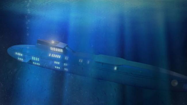 The M7 superyacht can submerge up to 283 metres. Picture: Migaloo