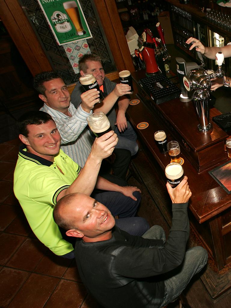 Patrons enjoy a Guineas on a St Patty’s Day of yore.