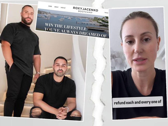 Roxy Jacenko's, right, Bootcamp venture and house giveaway promot\ion have with Youssef Tleis and Kassim Alaouie, has been officially wound up. Pictures: instagram