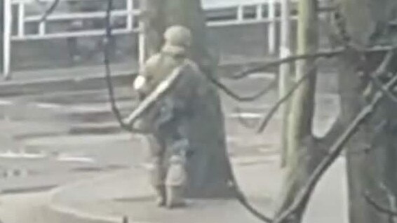 A Russian solider in Kherson. Picture: Youtube