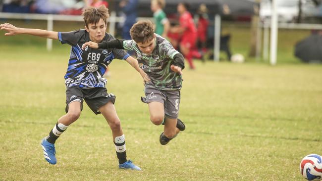 U/12 Football NT (Green Socks) V the FB 9 Academy in the Premier Invitational Football Carnival at Nerang. Picture: Glenn Campbell