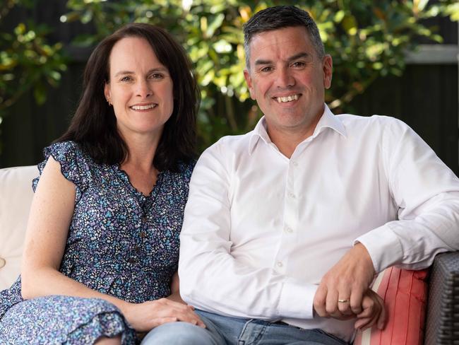 New Liberal Leader Brad Battin with his wife Jo. Picture: Tony Gough