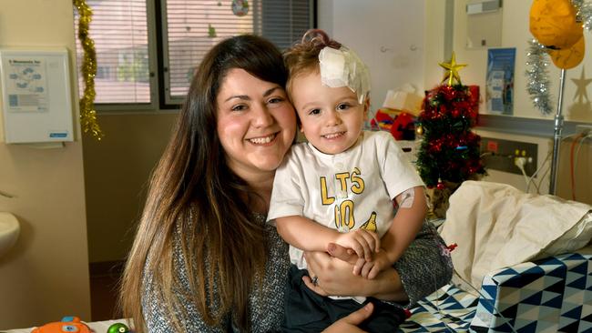 Two-year-old Patrick has been in the WCH since he was diagnosed with a rare cyst on his brain. Picture: Tricia Watkinson.