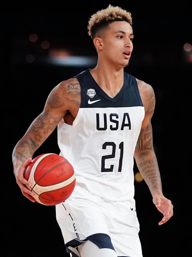 Kyle Kuzma of Team USA is said to be involved with an Aussie model. Picture: AAP/Scott Barbour