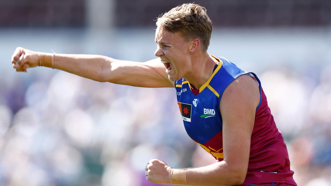 The big Lion was the hero of the grand final. Picture: Michael Willson/AFL Photos via Getty Images