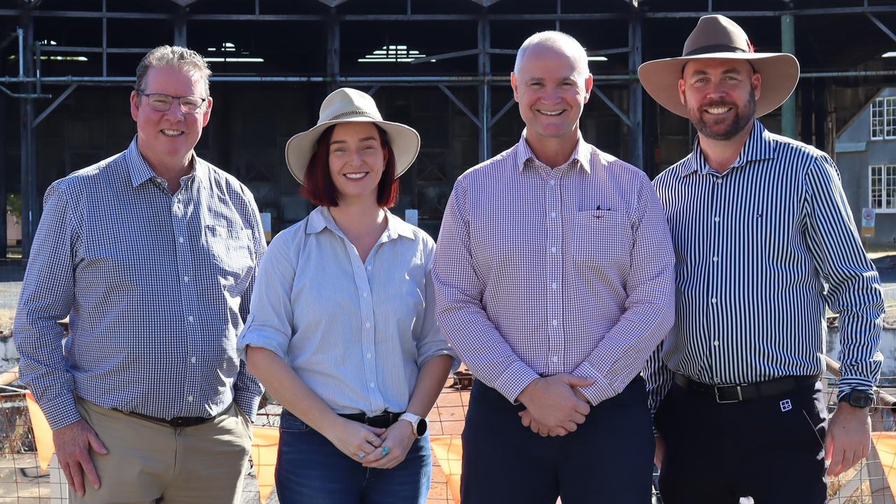 Rockhampton MP Barry O'Rourke, Keppel MP Brittany Lauga, Regional Development and Manufacturing Minister Glenn Butcher and Rockhampton Labor Party candidate Craig Marshall. Picture: Contributed