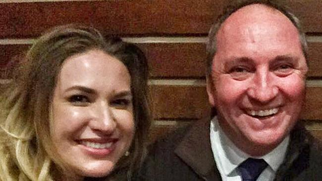 Deputy Prime Minister Barnaby Joyce pictured with his girlfriend and former staffer, Vikki Campion.