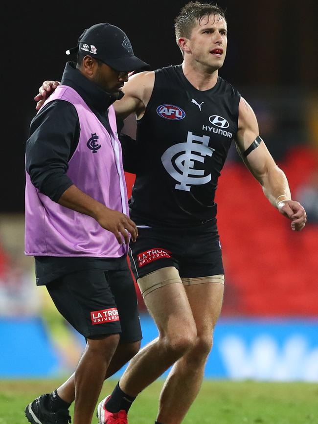 Marc Murphy had to leave the field last week. Picture: Chris Hyde/Getty Images