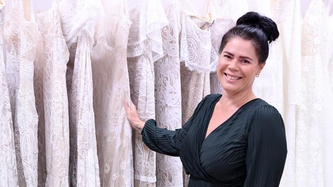 Kara Parsons of Mason Bridal Boutique in her Yeppoon showroom