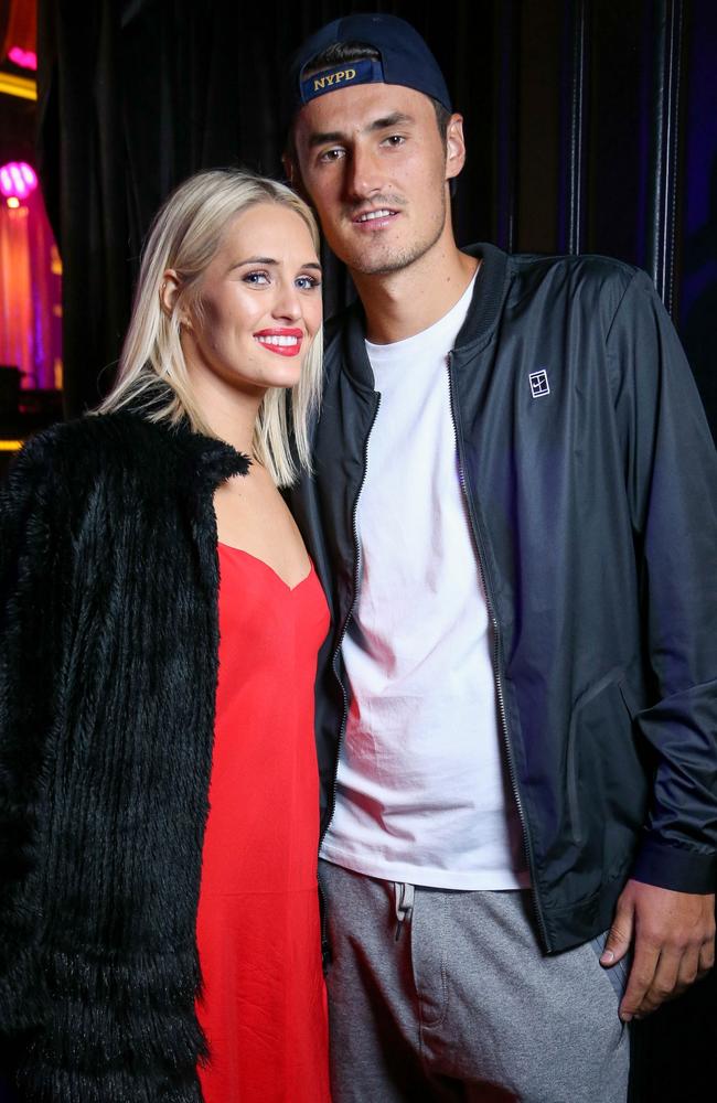 Bernard Tomic with girlfriend Emma Blake-Hahnel inside Bond Melbourne.