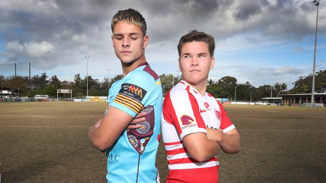 Left to right Keebra captain Jett Bryce, PBC captain Zane Harrison. Picture Glenn Hampson