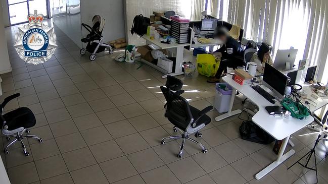 The office where the AFP allege a Chinese syndicate was running an industrial scale “daigou’’ or surrogate shopping operation and received boxes of cash. Picture: AFP