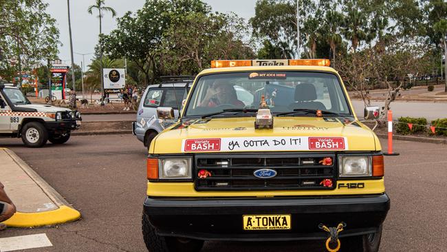 The convoy on arrival at Casuarina square for the arrival of Santa Claus in Darwin. Picture: Pema Tamang Pakhrin.