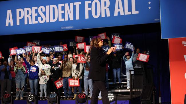 Kamala Harris walks off the stage during a rally in Allentown, Pennsylvania. Picture: Getty Images via AFP.